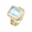14kt Yellow Gold Oedipus with Sphinx Venetian Glass Ring