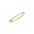 14kt Yellow Gold Blue Topaz Eternity Band