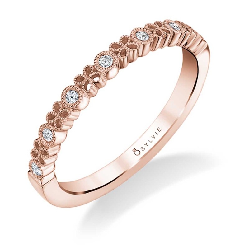 Paisley Stackable Wedding Band - Josephine