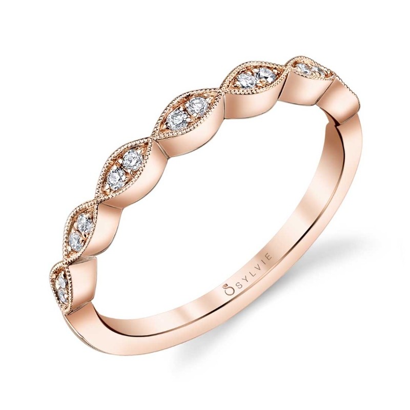 Diamond Stackable Wedding Band - Madeleina