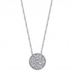 Round Pave Diamond Necklace