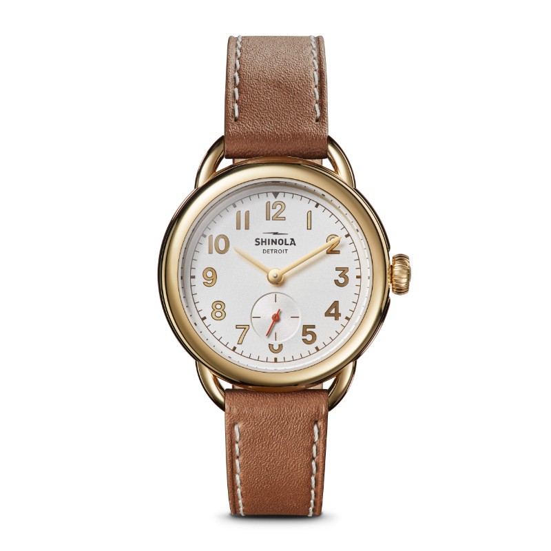 The Runabout Light Silver Dial Leather Watch