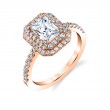 Emerald Cut Double Halo Engagement Ring - Claudia