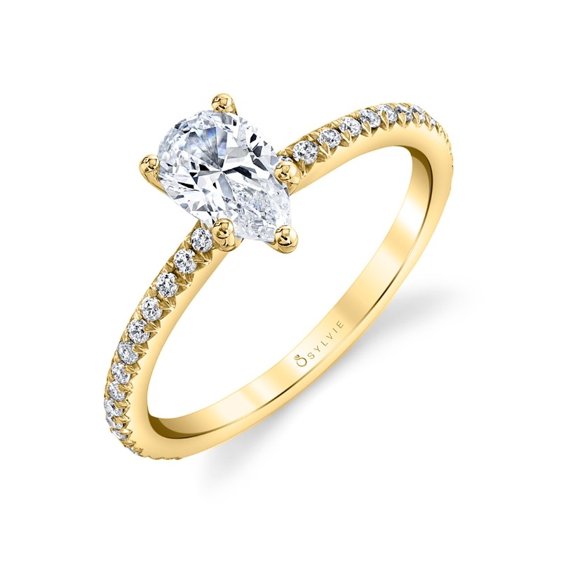 Pear Cut Classic Engagement Ring - Adorlee