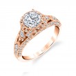 Round Cut Modern Vintage Engagement Ring - Shayna