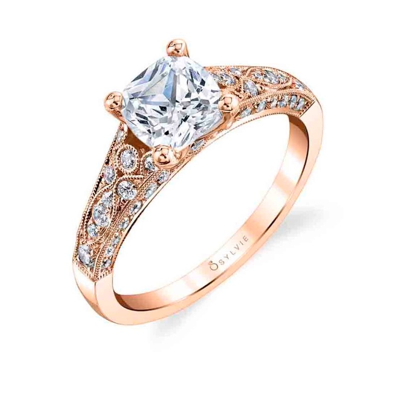 Cushion Cut Modern Vintage Engagement Ring - Destine