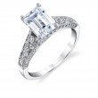 Emerald Cut Modern Vintage Engagement Ring - Destine