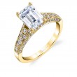 Emerald Cut Modern Vintage Engagement Ring - Destine