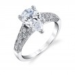 Pear Shaped Modern Vintage Engagement Ring - Destine
