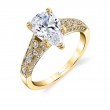 Pear Shaped Modern Vintage Engagement Ring - Destine
