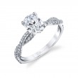 Oval Cut Spiral Engagement Ring - Le&aacute;na