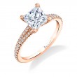 Princess Cut Classic Split Shank Engagement Ring - Romane