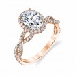 Oval Cut Spiral Engagement Ring - Felippa
