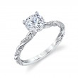 Round Cut Diamond Spiral Engagement Ring - Jolie
