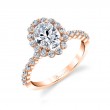 Oval Cut Classic Halo Engagement Ring - Athena