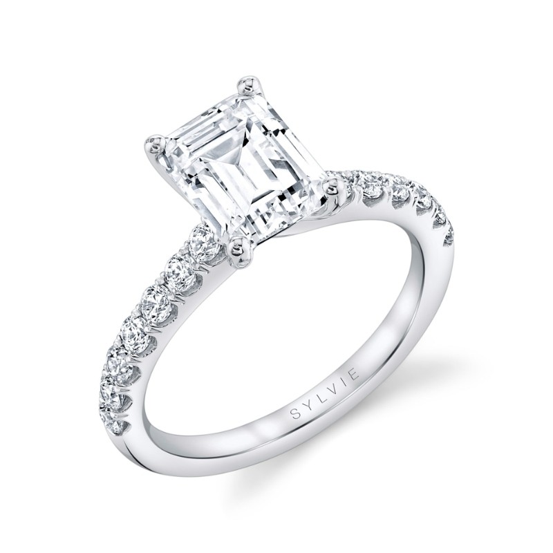 Emerald Cut Classic Engagement Ring - Aimee