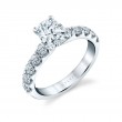 Oval Cut Classic Wide Band Engagement Ring - Aloria