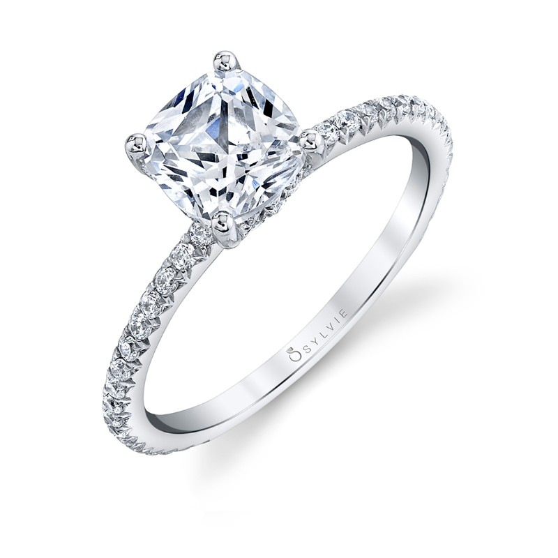 Cushion Cut Classic Engagement Ring - Maryam