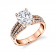 Oval Cut Split Shank Engagement Ring - Florencia