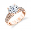 Round Cut Split Shank Engagement Ring - Florencia