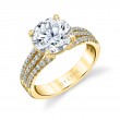 Round Cut Split Shank Engagement Ring - Florencia