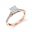 Round Cut Classic Diamond Bridge Engagement Ring - Landry
