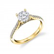 Round Cut Classic Diamond Bridge Engagement Ring - Landry