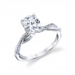 Tulira Spiral Diamond Petal Prong Engagement Ring - Carissa