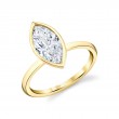 Marquise Cut Bezel Set Engagement Ring - Cliodhna