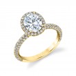 Pave Oval Engagement Ring - Fara