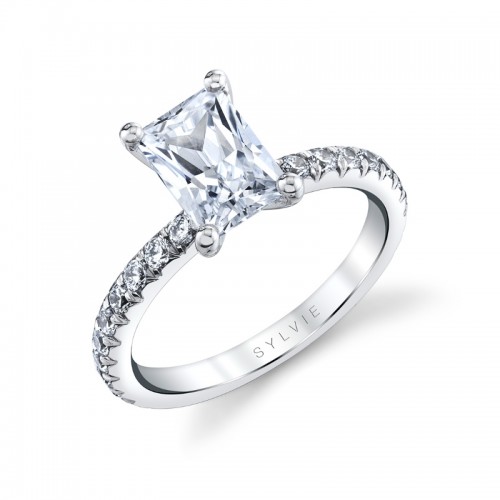 Radiant Cut Classic Engagement Ring - Vanessa