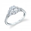 Oval Cut Unique Three Stone Engagement Ring - Bernice