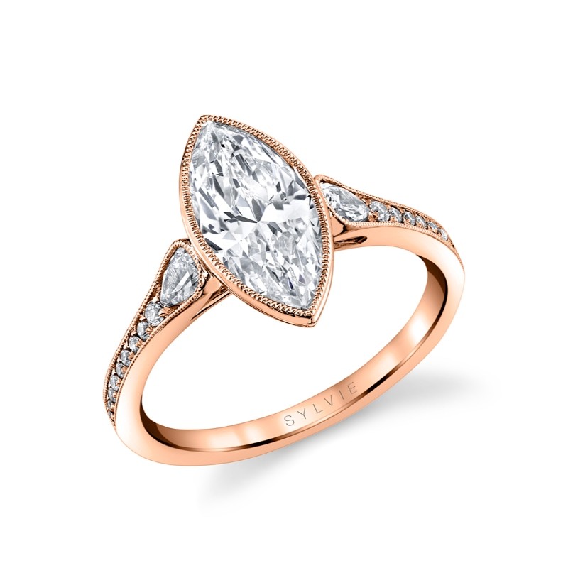 Marquise Cut Vintage Engagement Ring - Brianna