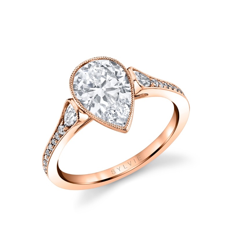 Pear Shaped Vintage Engagement Ring - Brianna