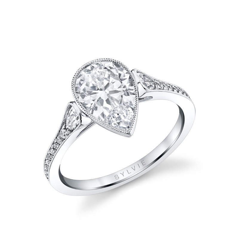 Pear Shaped Vintage Engagement Ring - Brianna