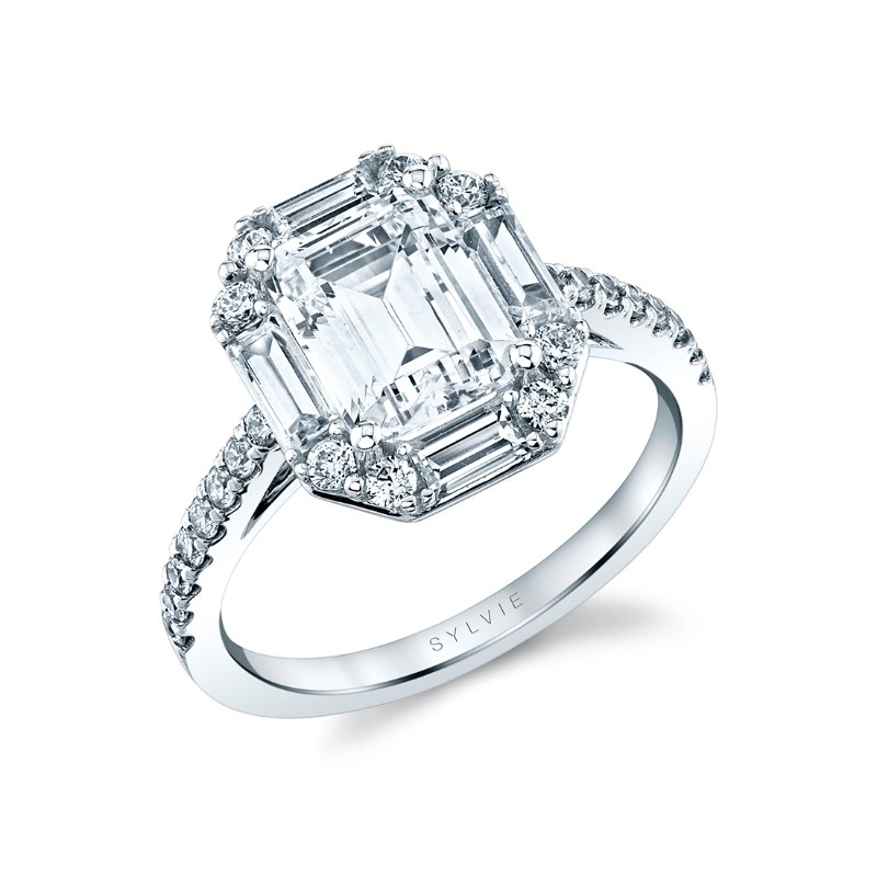 Emerald Cut Vintage Engagement Ring - Presley