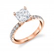 Cushion Cut Classic Wide Band Engagement Ring - Querida