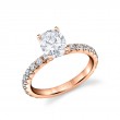 Oval Cut Classic Wide Band Engagement Ring - Querida