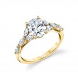 Oval Cut Multi Marquise Engagement Ring - Berkley