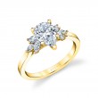 Pear Cut Multi Side Stone Engagement Ring - Darby