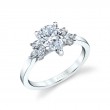 Pear Cut Multi Side Stone Engagement Ring - Darby