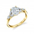 Oval Cut Multi Side Stone Engagement Ring - Daylin