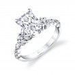 Tulira Diamond Floral Inspired Engagement Ring - Lilac