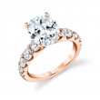 Oval Cut Thick Classic Engagement Ring - Darla