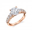 Round Cut Thick Classic Engagement Ring - Colbie