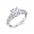Round Cut Thick Classic Engagement Ring - Colbie