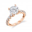Round Cut Single Prong Diamond Engagement Ring - Cleo