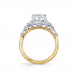 Oval Cut Two Tone Nine Stone Engagement Ring - Selina