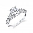 Tulira Flared Marquise Floral Inspired Engagement Ring - Camellia