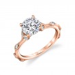 Tulira Diamond Petal and Leaf Engagement Ring - Paloma